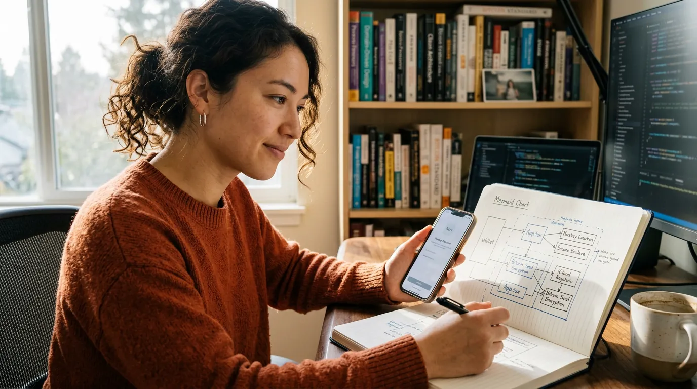 Nuri Wallet iOS Expo App Mermaid Chart of the Architecture