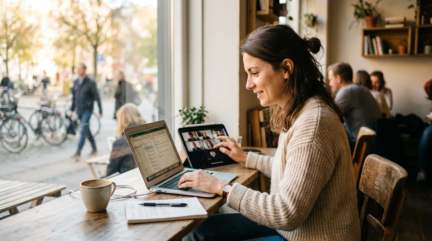 Yes, you can work more than 30 hours a day, if you multi-task on two devices.